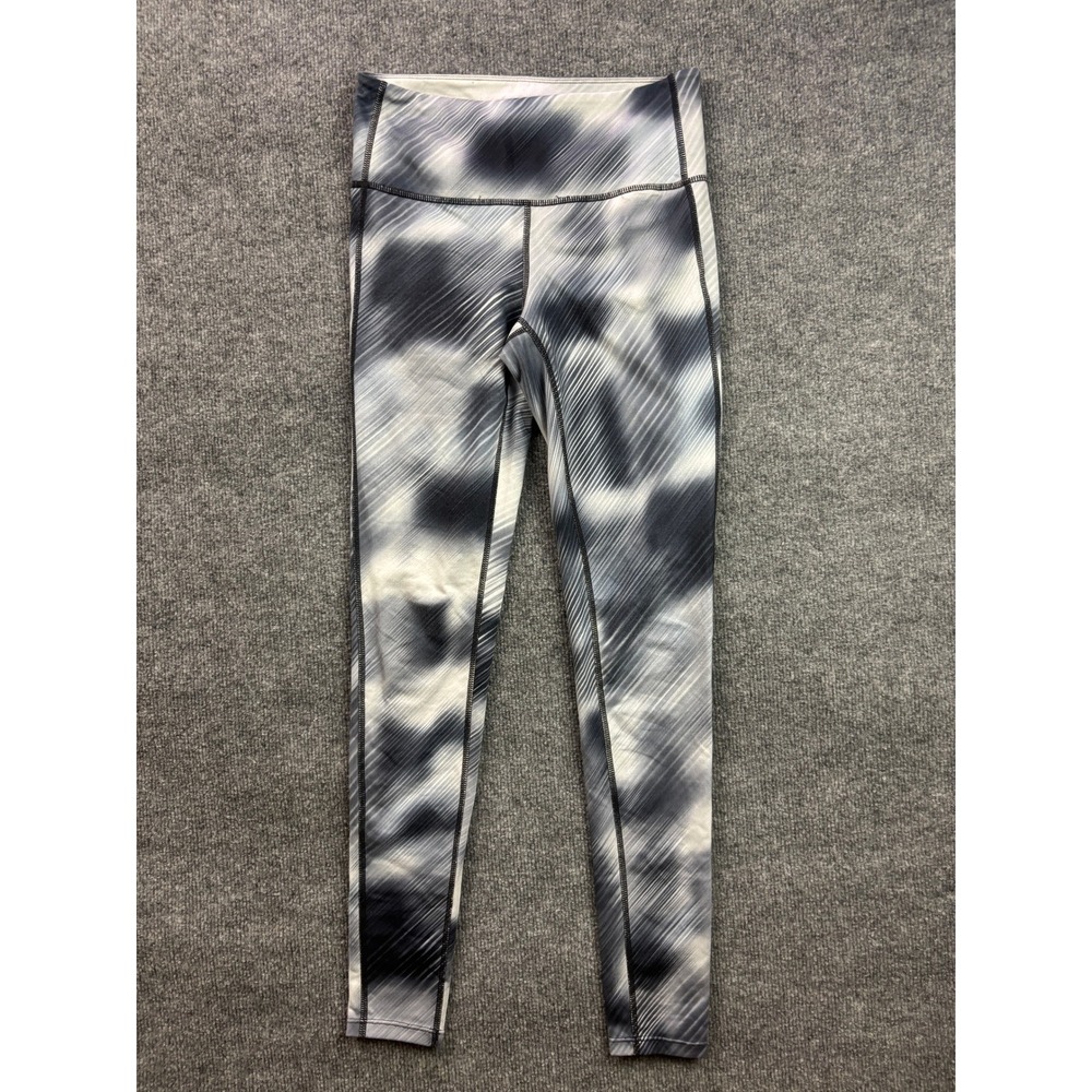Athleta Leggings Womens XS Black Abstract Print High‎ Rise Performance Tights